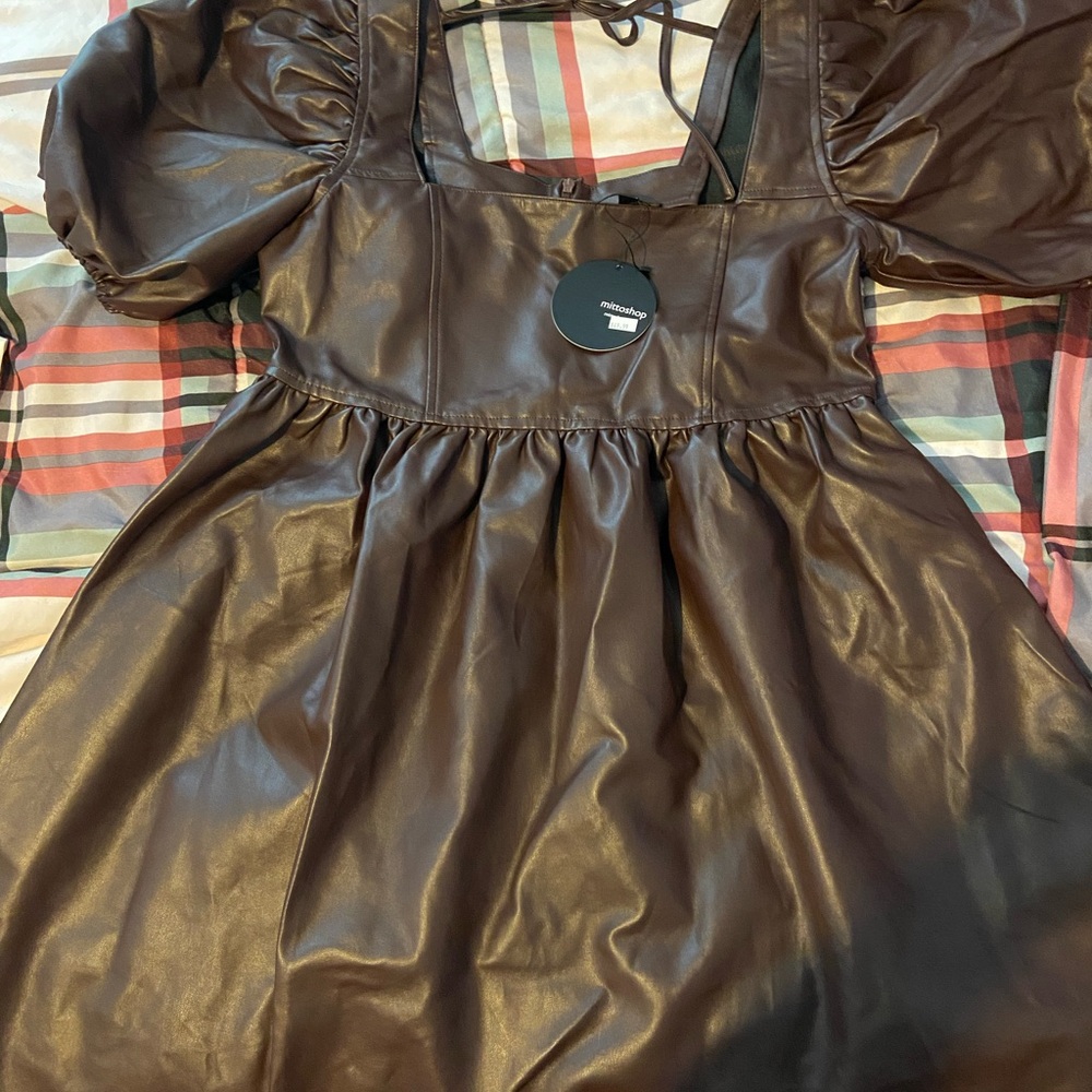 Leather Brown women’s Dress